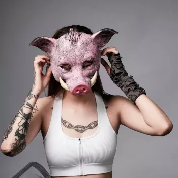 Full Face Boar Mask - Unisex Pig Mask for Halloween, Cosplay, and Horror Props
