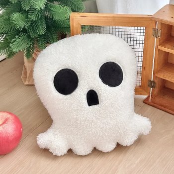 Halloween Ghost Plush Pillow - Cozy White Cushion for Sofa, Couch & Car Decoration