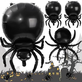 Spooky Spider Foil Balloons for Halloween Party Decor