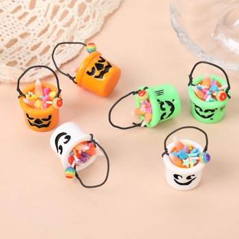 3D Resin Basket Drop Earrings for Women