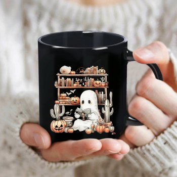 Halloween Pumpkin Ghost Mug