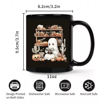 Halloween Pumpkin Ghost Mug