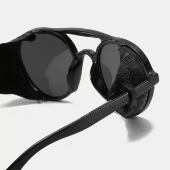 High-Quality Steampunk Round Sunglasses - UV400 Vintage Shades for Men and Women