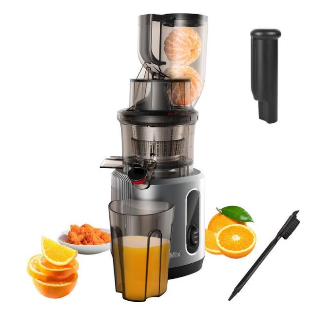 Cold Press Juicer with 3-Inch Wide Feed Chute, 200W Slow Masticating Juice Extractor