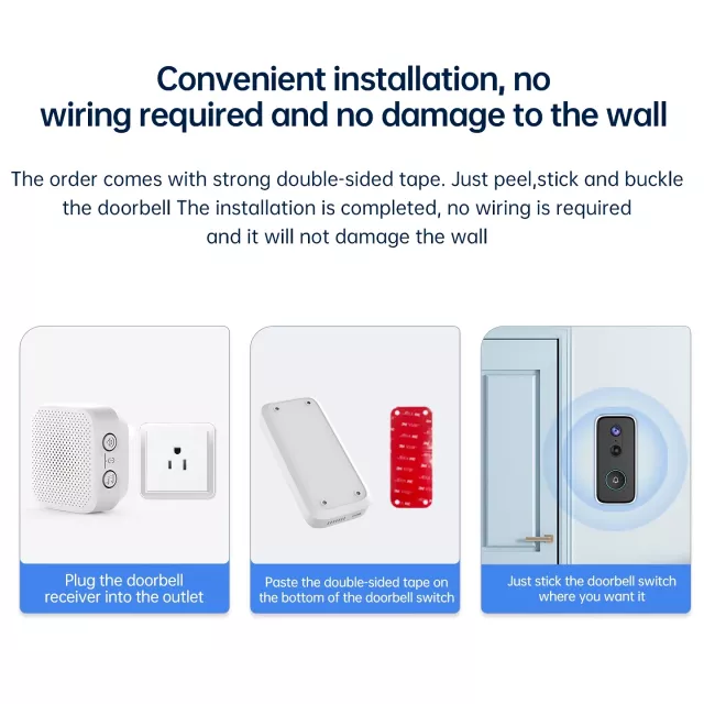 Wireless WiFi Video Doorbell Chime with Remote Control - Image 6