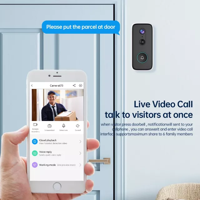 Wireless WiFi Video Doorbell Chime with Remote Control - Image 5