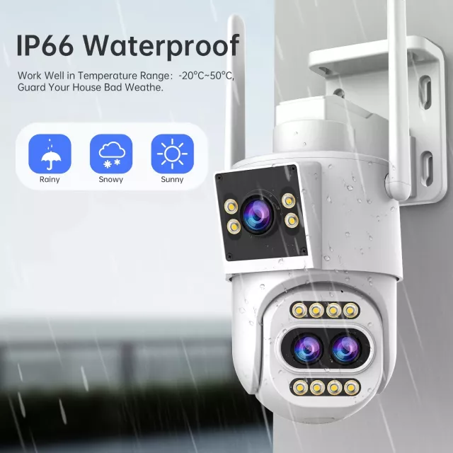 Advanced Security Camera with Dual Screens and Triple Lenses - Image 3
