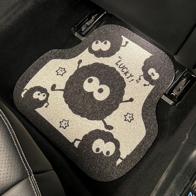 Universal Short Plush Car Floor Mats - Anti-dirty, Anti-slip Cartoon Dust Elf Interior Mats - Image 5