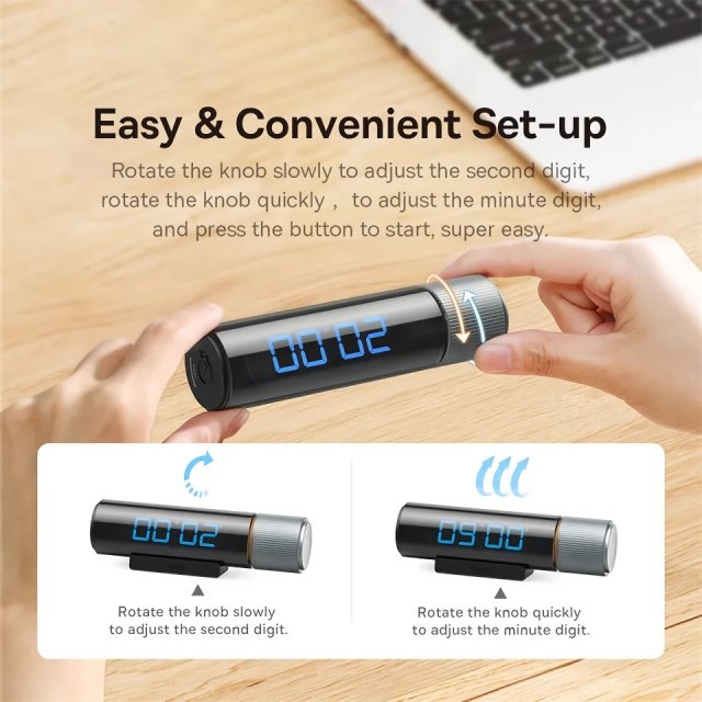 Magnetic Digital Kitchen Timer for Cooking and Study - Image 4