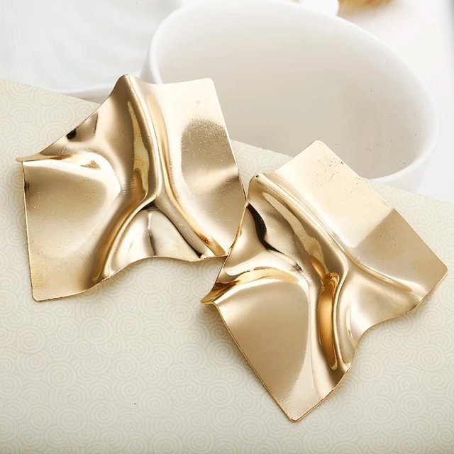 Vintage Square Statement Earrings - Image 3