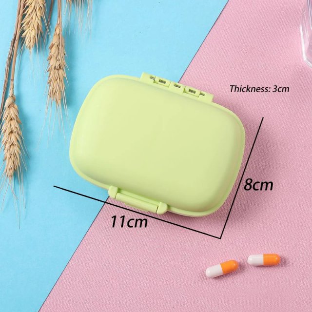 8-Grid Travel Pill Box Organizer with Seal Ring – Wheat Straw Medicine Container - Image 6