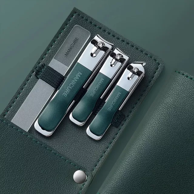 4-Piece Stainless Steel Nail Clipper Set - Professional Manicure & Pedicure Tools - Image 3