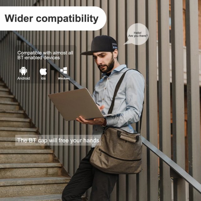 Bluetooth Hat with Built-In Speaker and Mic - Image 6