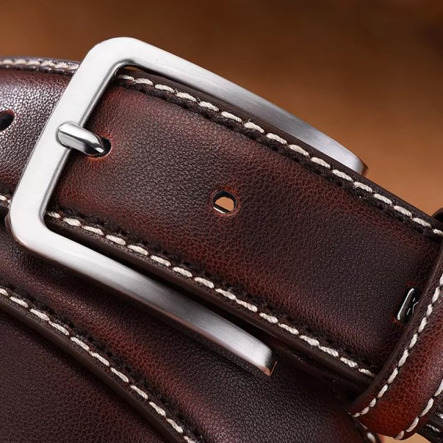 Vintage Genuine Leather Belt - Image 2