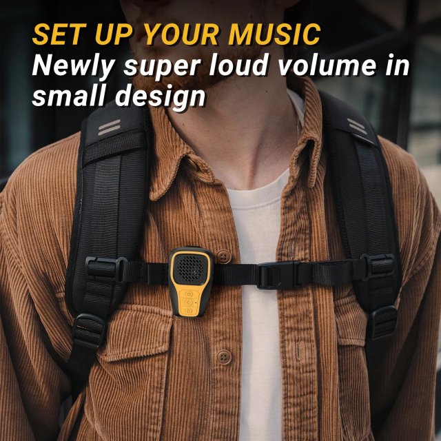 Mini Clip-On Portable Bluetooth Speaker with Noise-Cancelling Mic and IP67 Waterproof Rating - Image 3