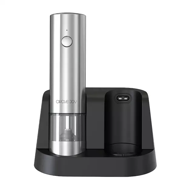 Rechargeable Electric Salt and Pepper Grinder Set with Base - Image 3