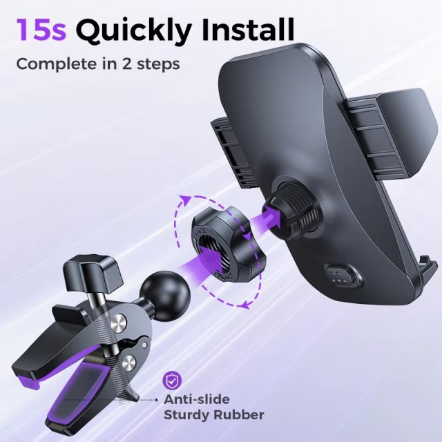 Military-Grade Car Phone Holder with Air Vent Mount - Image 5