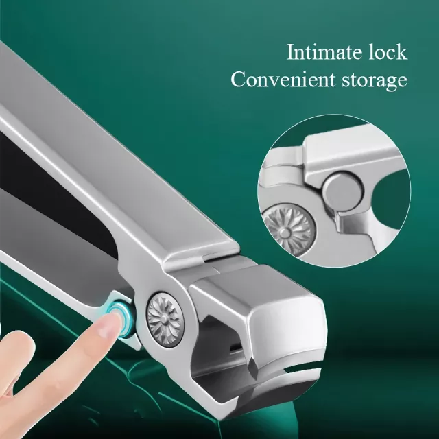 Wide Jaw Stainless Steel Nail Clippers – Manicure Cutter for Thick Toenails & Fingernails - Image 3