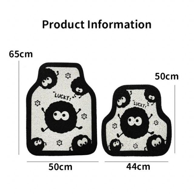 Universal Short Plush Car Floor Mats - Anti-dirty, Anti-slip Cartoon Dust Elf Interior Mats - Image 6
