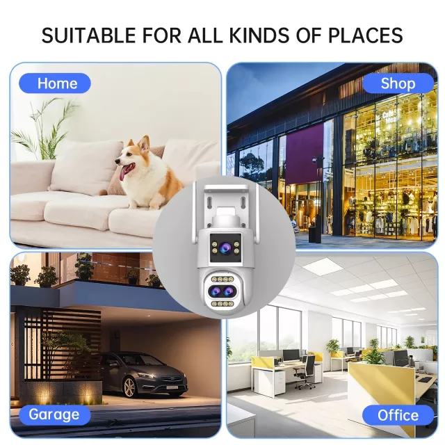 Advanced Security Camera with Dual Screens and Triple Lenses - Image 7