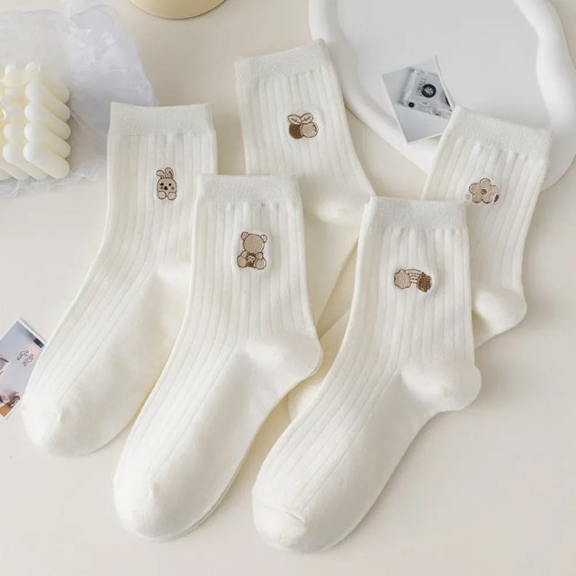 5 Pairs Women's Cute Cartoon Socks - Image 2