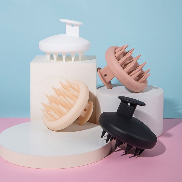 Full Silicone Shampoo Brush - Scalp Massager & Bath Scrubber - Image 3