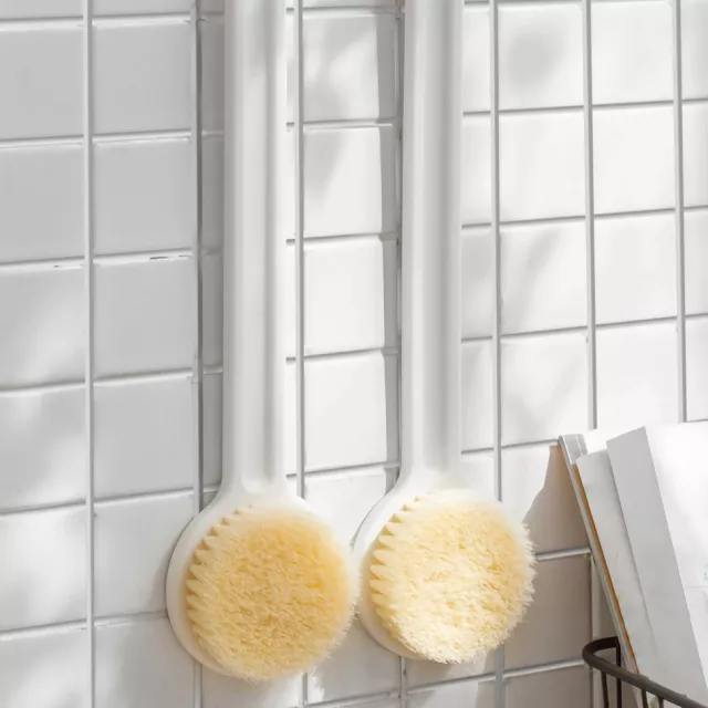 Long Handle Bath Brush - Soft Bristle Exfoliating Body Scrub - Image 5