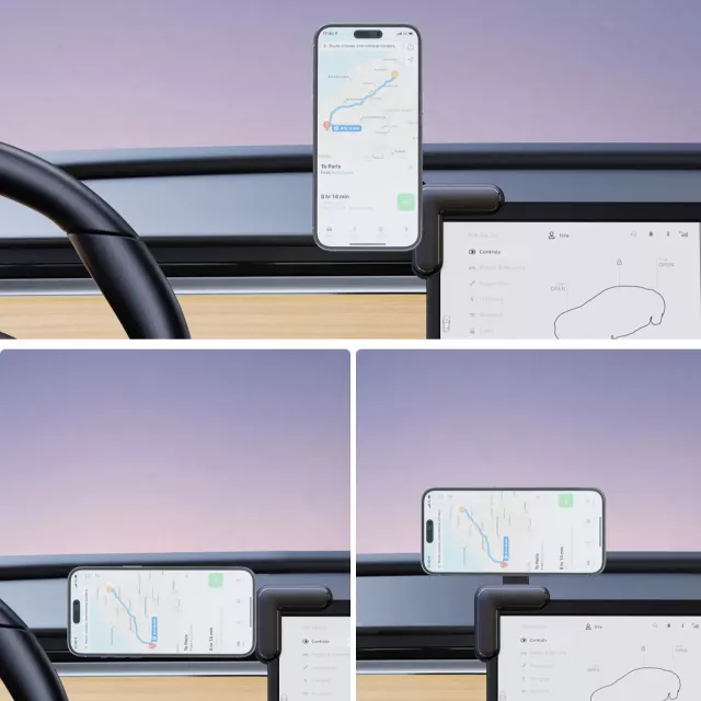360° Rotatable Magnetic Suction Phone Holder for Car Dashboard - Image 2
