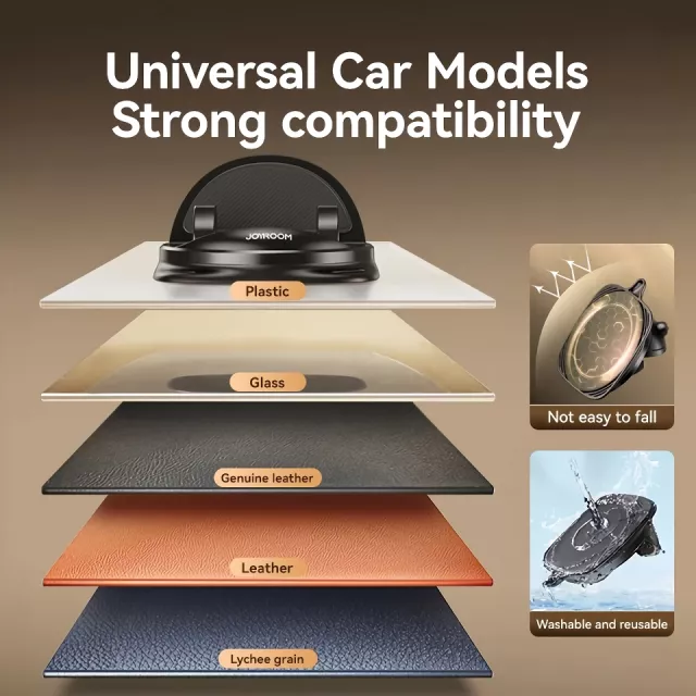 Universal 360° Rotation Dashboard Car Phone Holder - Silicone Mount for One-Handed Operation - Image 4