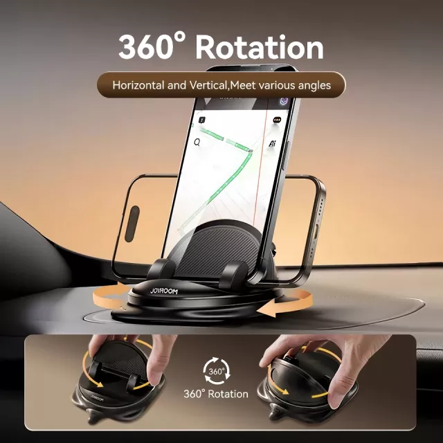 Universal 360° Rotation Dashboard Car Phone Holder - Silicone Mount for One-Handed Operation - Image 5