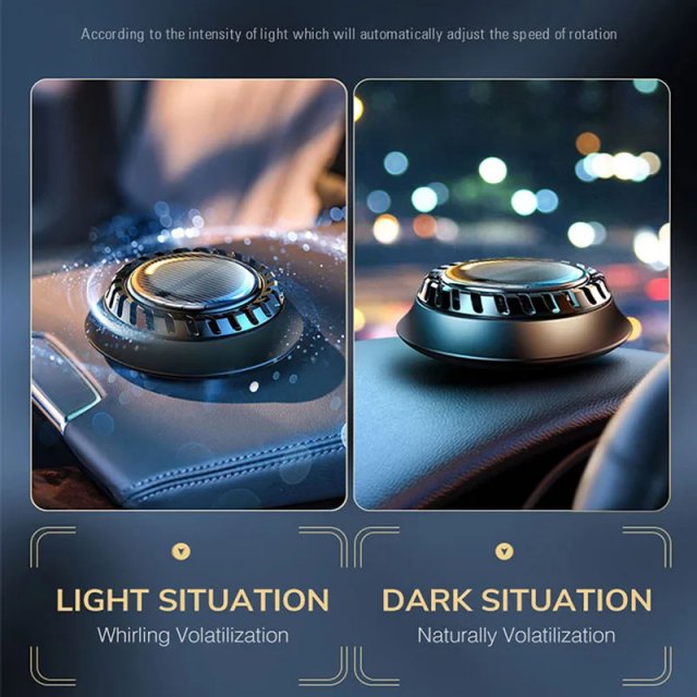 Solar-Powered 360° Rotating Car Air Freshener & Purifier - Image 4