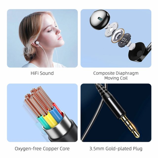 3.5mm In-Ear Wired Headphones with HD Microphone - Image 3