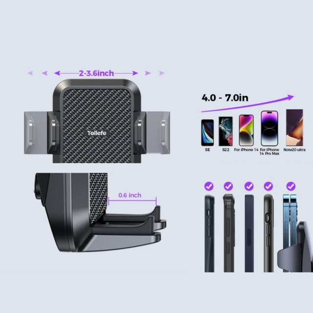 Military-Grade Car Phone Holder with Air Vent Mount - Image 8