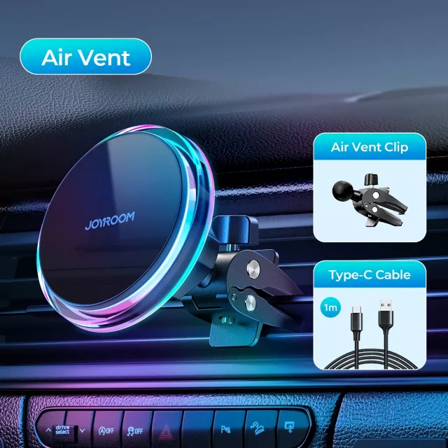 Colorful Magnetic Wireless Car Charger & Phone Holder - Fast Charging for iPhone 12/13/14/15 Pro Max - Image 6