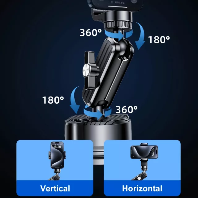 2-in-1 Car Phone & Sports Camera Holder with Large Suction Cup - Image 3