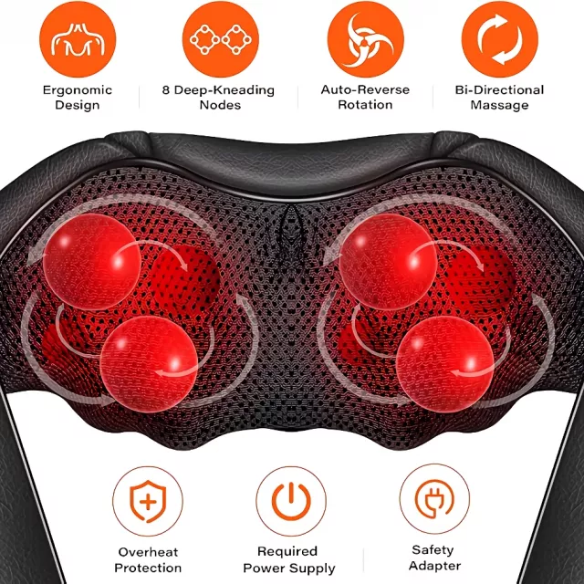 Neck and Shoulder Massager with Heat – Electric Back Massager - Image 3