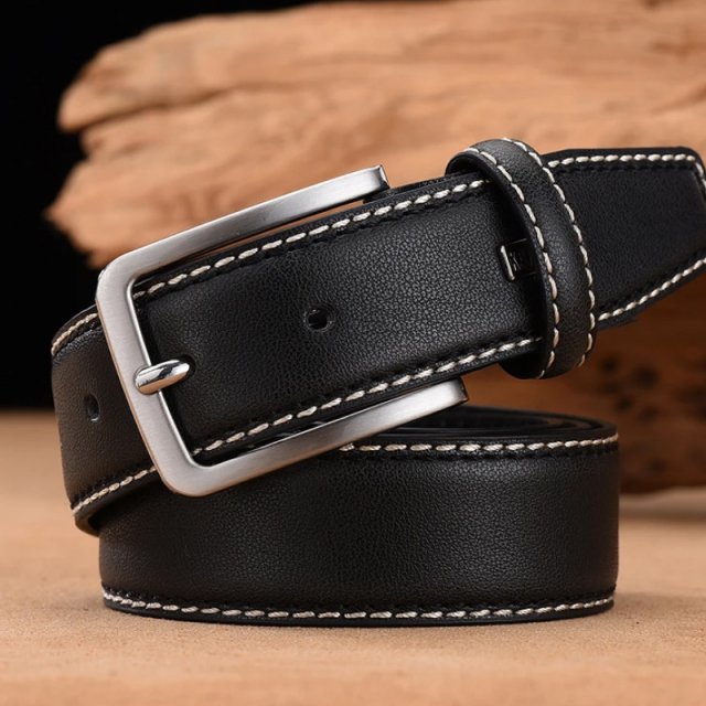 Vintage Genuine Leather Belt - Image 5