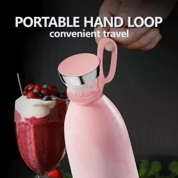 Wireless Portable Electric Juicer with 4 Blades – Mini Blender & Juice Extractor
