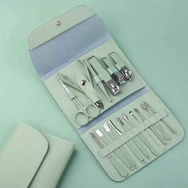 16-Piece Professional Nail Clippers Set with Travel Case - Complete Manicure & Pedicure Kit - Image 4