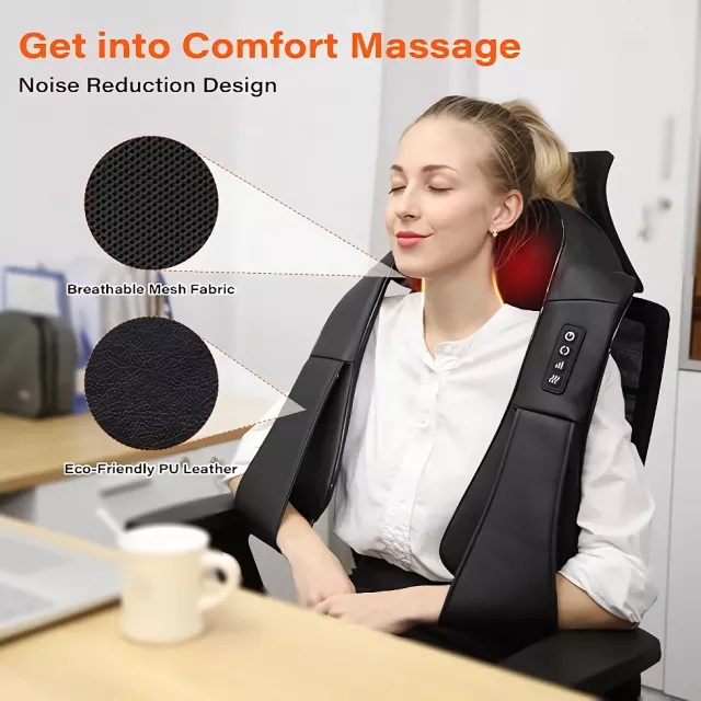 Neck and Shoulder Massager with Heat – Electric Back Massager - Image 4