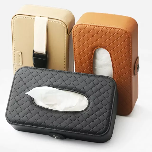 Universal Car Tissue Box - Stylish Leather Napkin Holder - Image 5