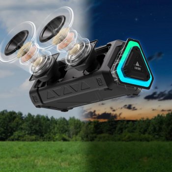 40W Portable Bluetooth Speaker with RGB Lights and IPX7 Waterproof