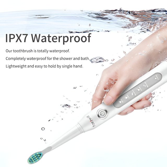 Electric Sonic Toothbrush with 4 Brush Heads – Waterproof, Powerful Cleaning & Rechargeable - Image 3