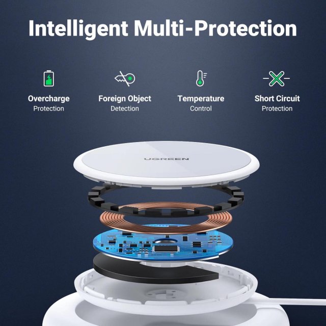 Magnetic Wireless Charger 7.5W for iPhone 14/13 & AirPods with USB-C Cable - Image 3