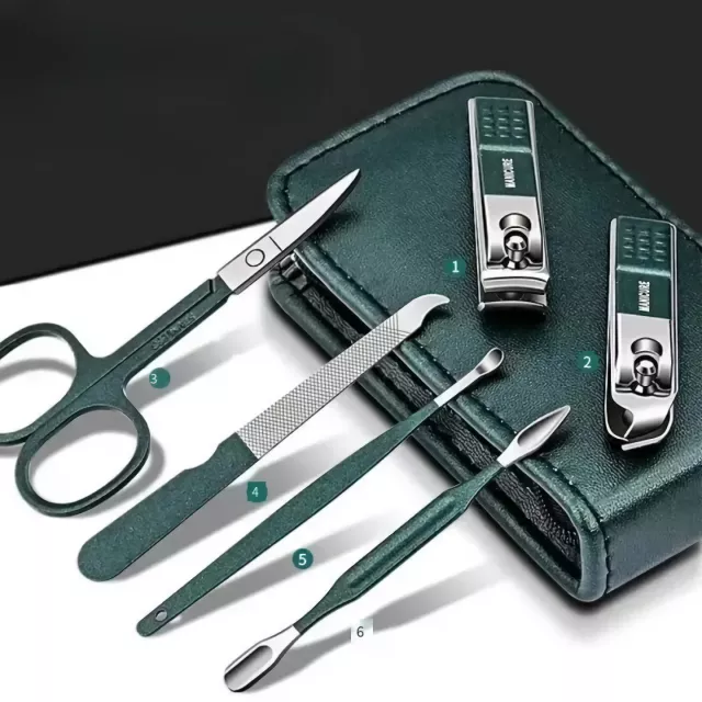 6-Piece Stainless Steel Nail Clippers Set - High-End Manicure Tools - Image 3