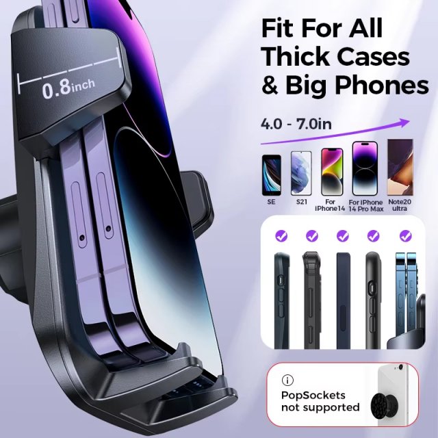 Military-Grade Car Phone Holder with Air Vent Mount - Image 3