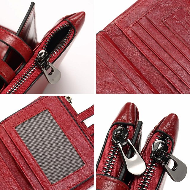 Elegant Women's Genuine Leather RFID Bifold Wallet - Image 5