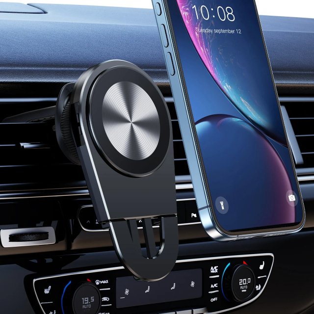 Aluminum Magnetic Car Phone Holder with Air Vent Clip - Image 3