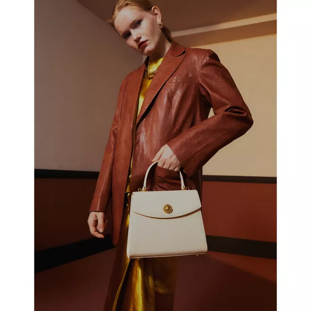 Trendy Retro Split Leather Shoulder Handbag for Women - Image 4