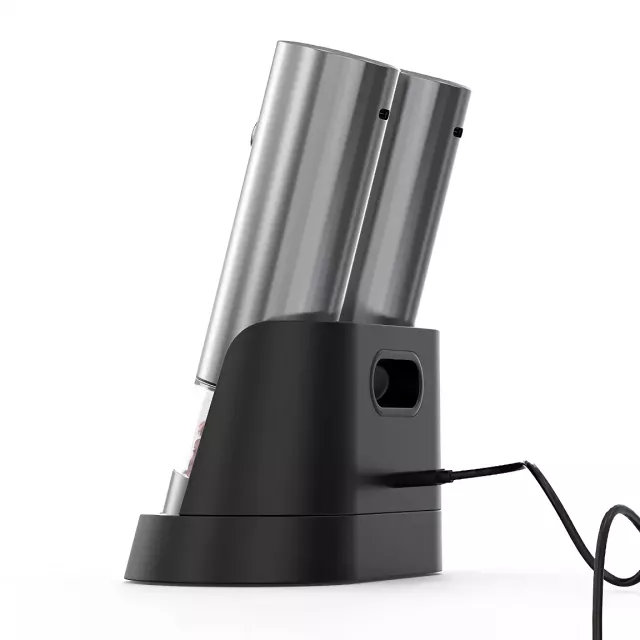 Rechargeable Electric Salt and Pepper Grinder Set with Base - Image 6